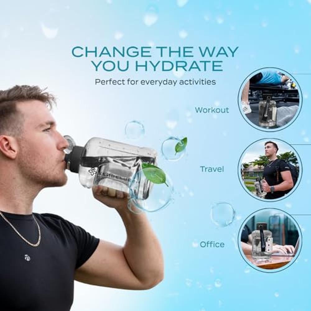 Hydrogen Water: Zen Refresh 50 Oz Hydrogen Water Bottle – In Use