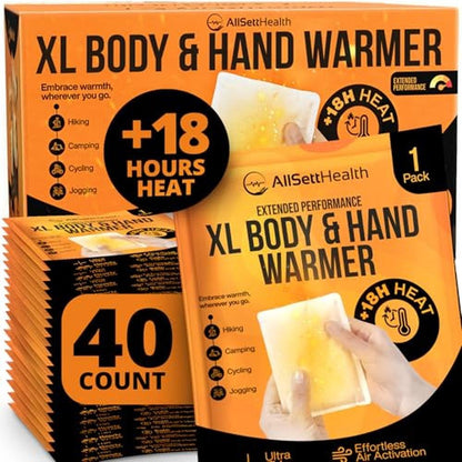Natural Large Hand Warmers: 40-Count Air-Activated 18 Hours – Front View