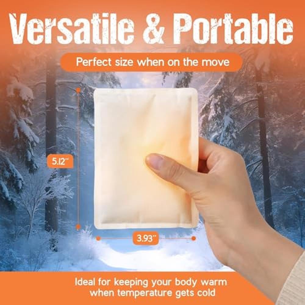 Natural Large Hand Warmers: 40-Count Air-Activated 18 Hours – Close-up Detail