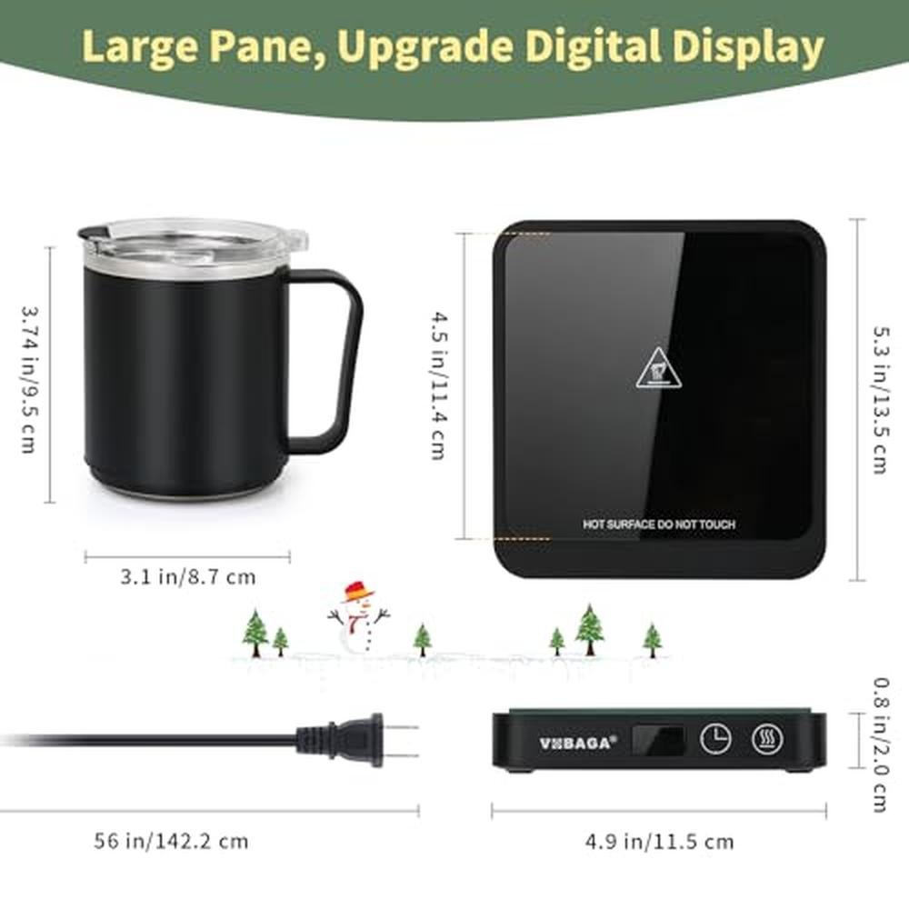 Coffee Warmer: VOBAGA Mug Warmer & Mug Set for Desk – In Use