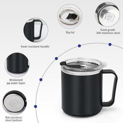 Coffee Warmer: VOBAGA Electric Coffee Cup Warmer with 15oz – Side View
