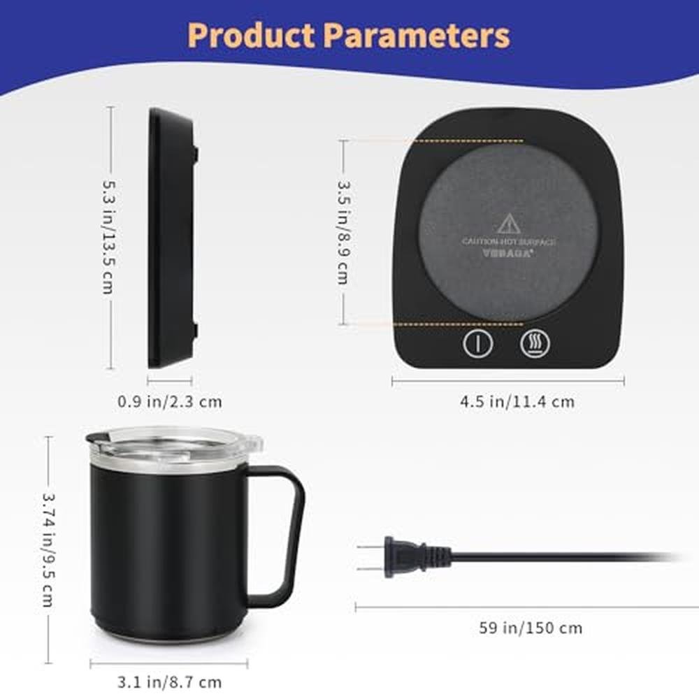 Coffee Warmer: VOBAGA Electric Coffee Cup Warmer with 15oz – In Use