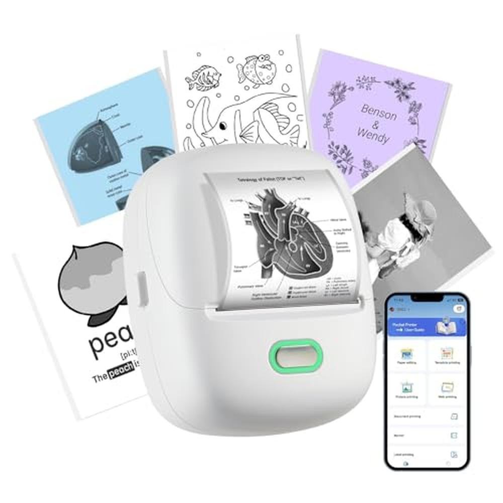 Sticker Printer: ORGSTA S002 Mini Printer Thermal Inkless – Front View