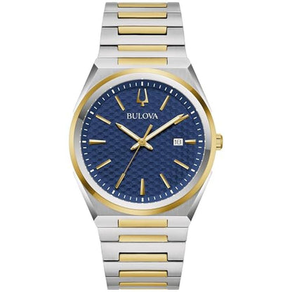 Bulova Mens Classic Quartz Two Tone Stainless Steel Watch – Front View
