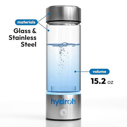 Hydrogen Water: Hydroh Original 15oz Portable Hydrogen – Side View