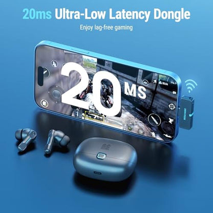Middle Rabbit SW5 Wireless Gaming Earbuds with Mic – Side View