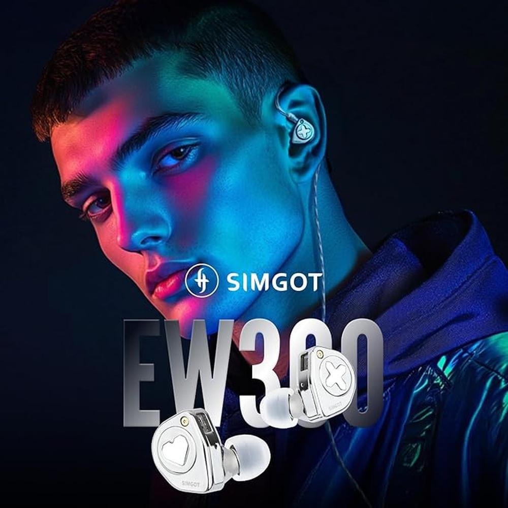 Linsoul SIMGOT EW300 1DD+1Planar+1PZT Hybrid Driver in Ear – Side View