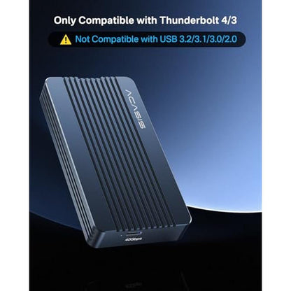 ACASIS 40Gbps M.2 NVMe SSD Enclosure – Side View