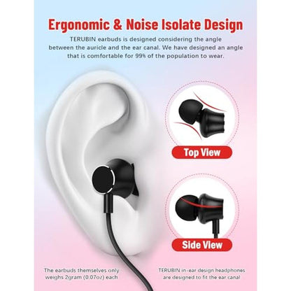 Neckband Headphones: TERUBIN Bluetooth 200H Long Playtime – In Use