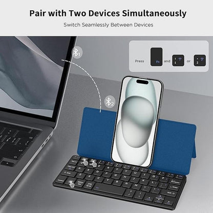 Keyboard Stand: Cacoe Wireless Keyboard with Stand Mini – Side View