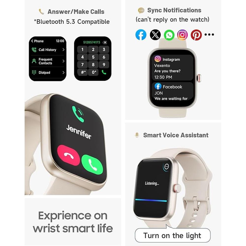Watch Women: Smart Watch for Women Alexa Built-in Answer – Side View