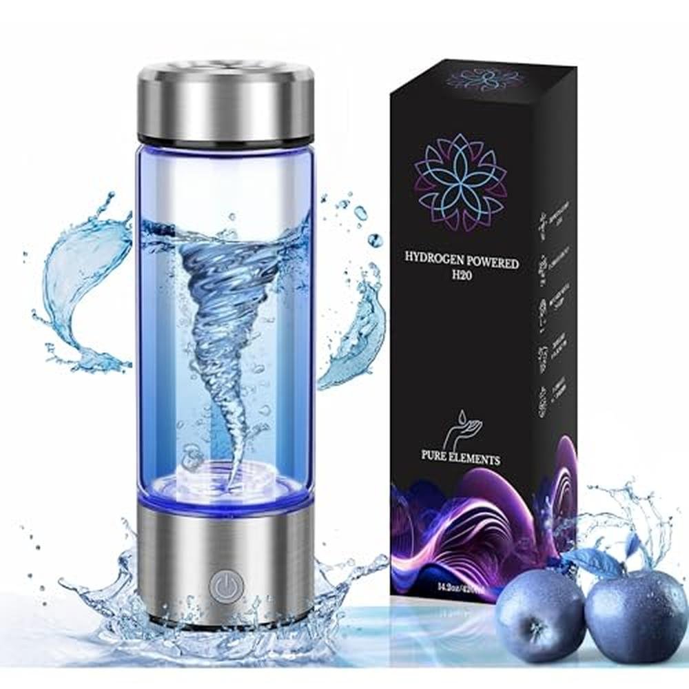 Hydrogen Water Bottle: SPE PEM Technology – Front View