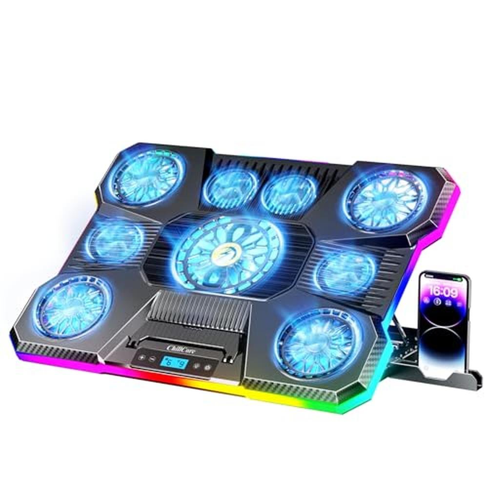 Laptop Cooling: ChillCore Laptop Cooling Pad RGB Lights – Front View
