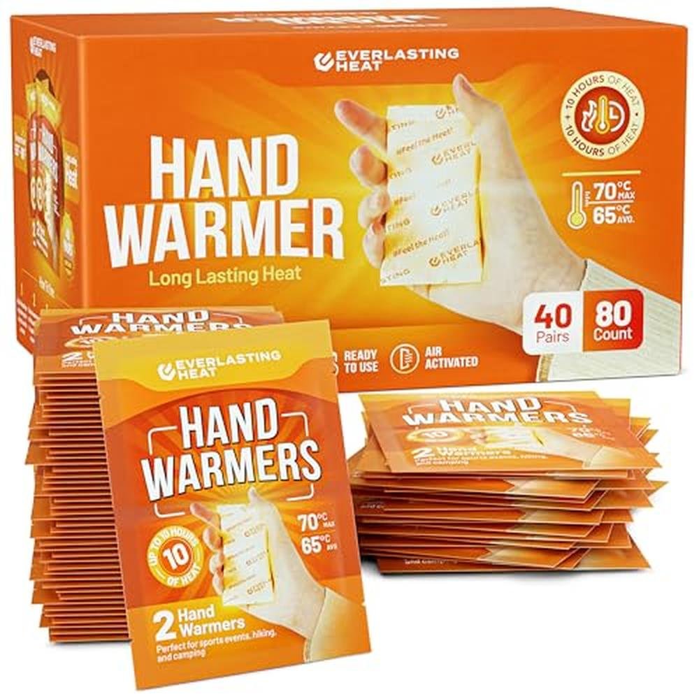Warmers Hands: Everlasting Heat Hand Warmers 40 Pairs – Front View