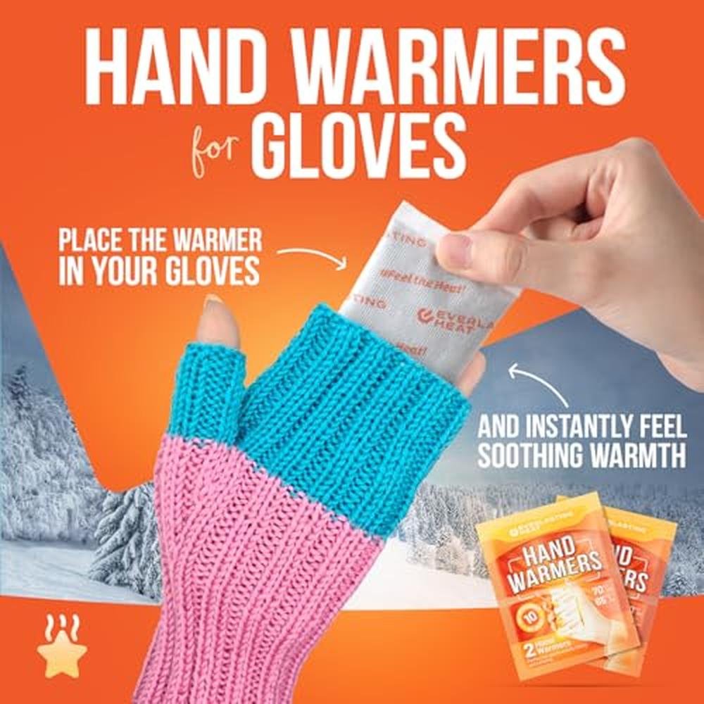 Warmers Hands: Everlasting Heat Hand Warmers 40 Pairs – In Use