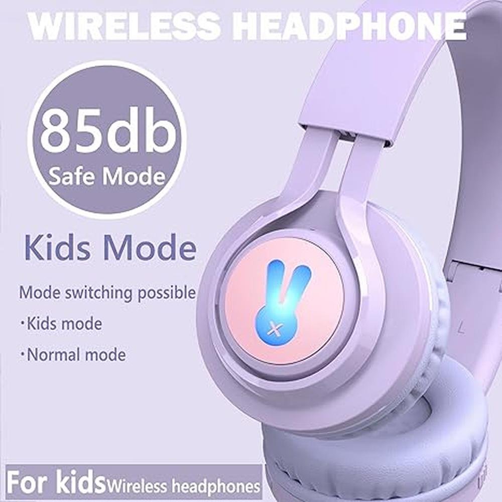 Kids Headphones: ZKUROZOXY Premium Wireless Headphones with – Side View