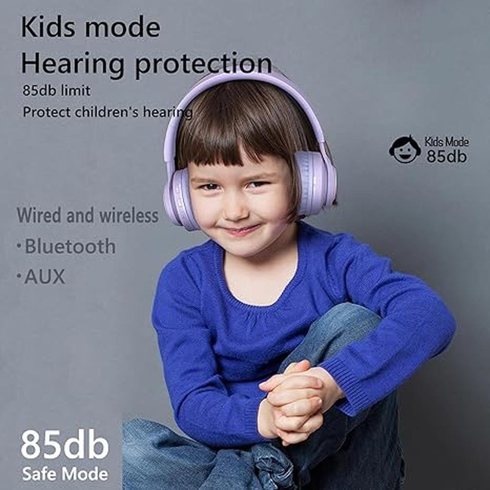 Kids Headphones: ZKUROZOXY Premium Wireless Headphones with – In Use