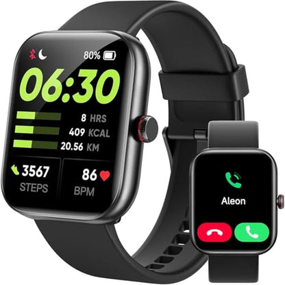 Fitness Watch: Alexa Built-in 1.91 Smart Watch with Heart – Front View