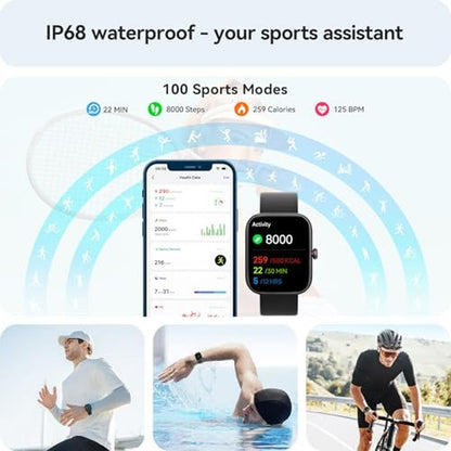 Fitness Watch: Alexa Built-in 1.91 Smart Watch with Heart – Close-up Detail