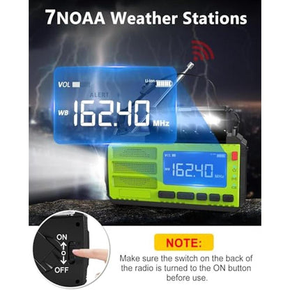 Emergency Radio: Rychi 10000wAh/37000mWh Hand Crank Radio – Packaging