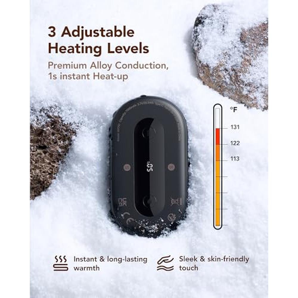 Hand Warmers: Rechargeable 2-Pack Magnetic Alloy Handwarmer – Close-up Detail