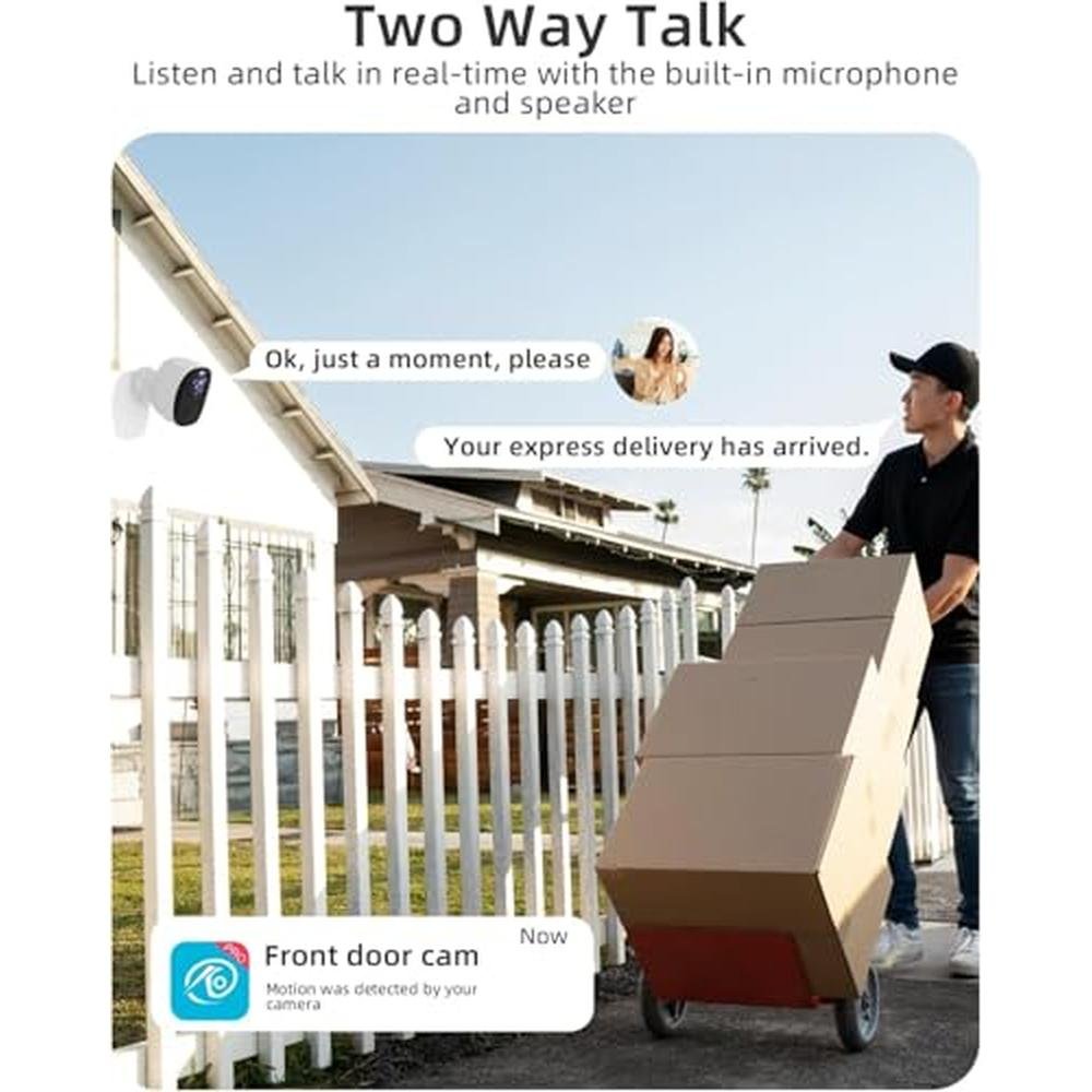 Security Camera: 2Pack 5G 2.4G Wireless Outdoor 2K Camera – Close-up Detail