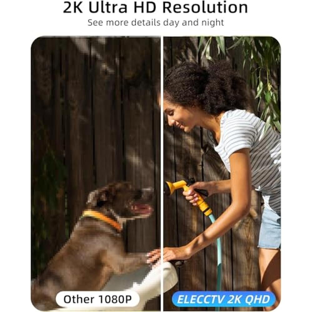 Security Camera: 2Pack 5G 2.4G Wireless Outdoor 2K Camera – In Use
