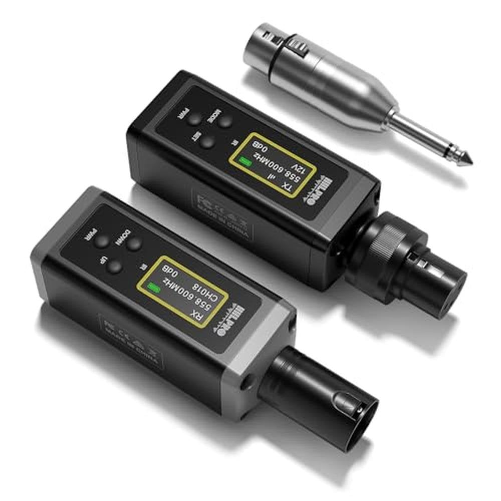 HHLPRO UHF Wireless XLR Transmitter and Receiver – Front View