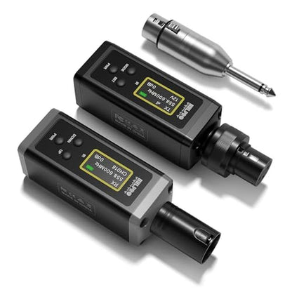 HHLPRO UHF Wireless XLR Transmitter and Receiver – Front View