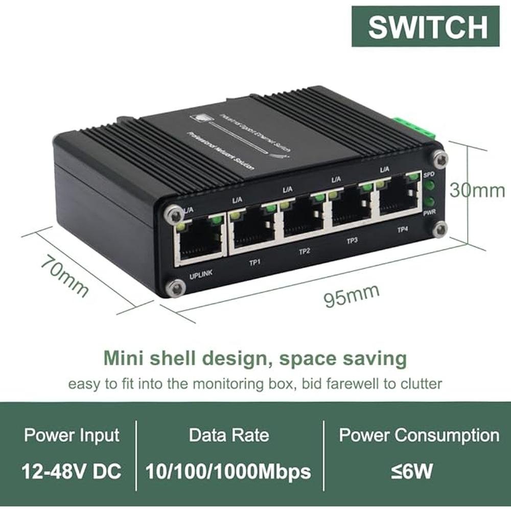 Mini 5-Port Gigabit Ethernet Switch – In Use
