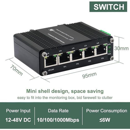Mini 5-Port Gigabit Ethernet Switch – In Use