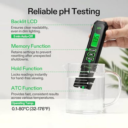 Precision Gardening: VIVOSUN Digital pH Meter 3-in-1 – Side View
