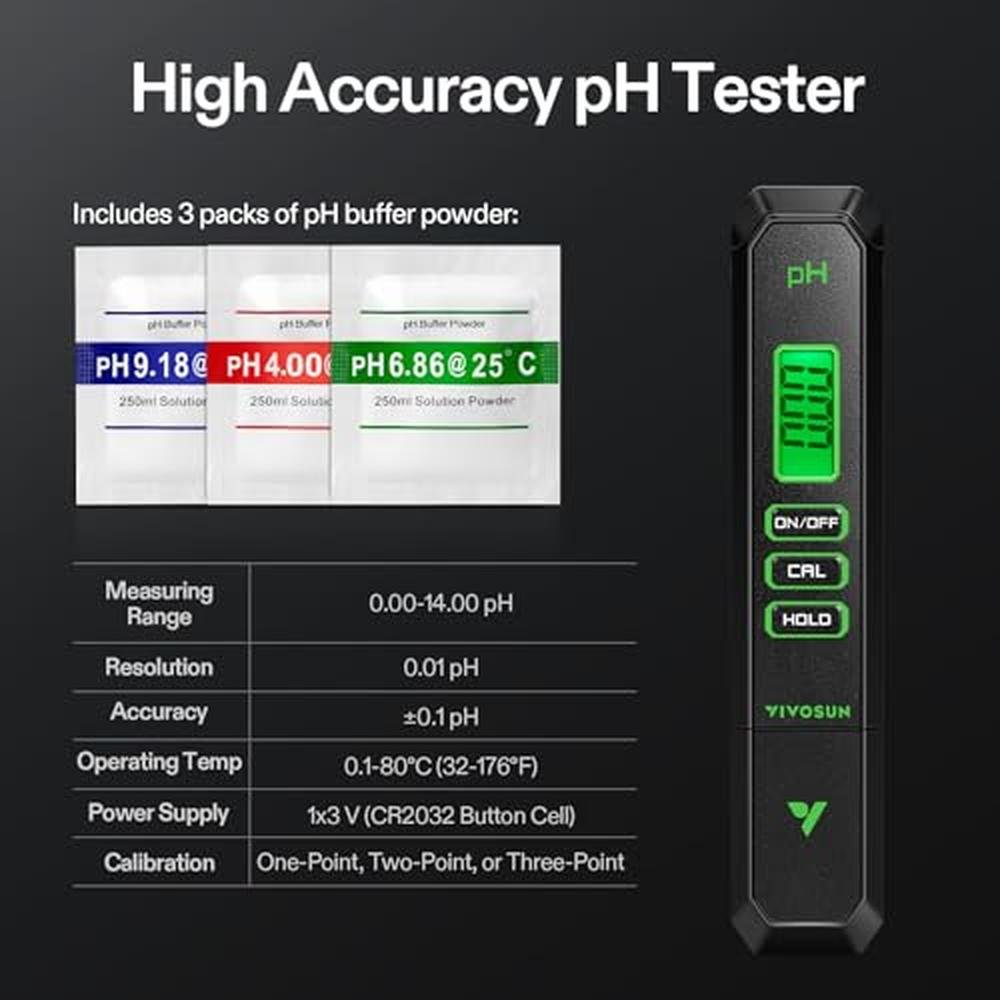 Precision Gardening: VIVOSUN Digital pH Meter 3-in-1 – Close-up Detail