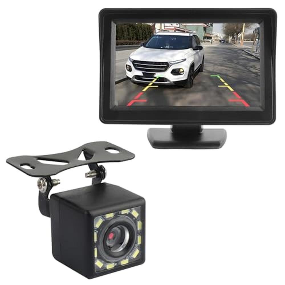 Camera Monitor: 4.6'' HD Display Backup Camera with 12 LED – Front View