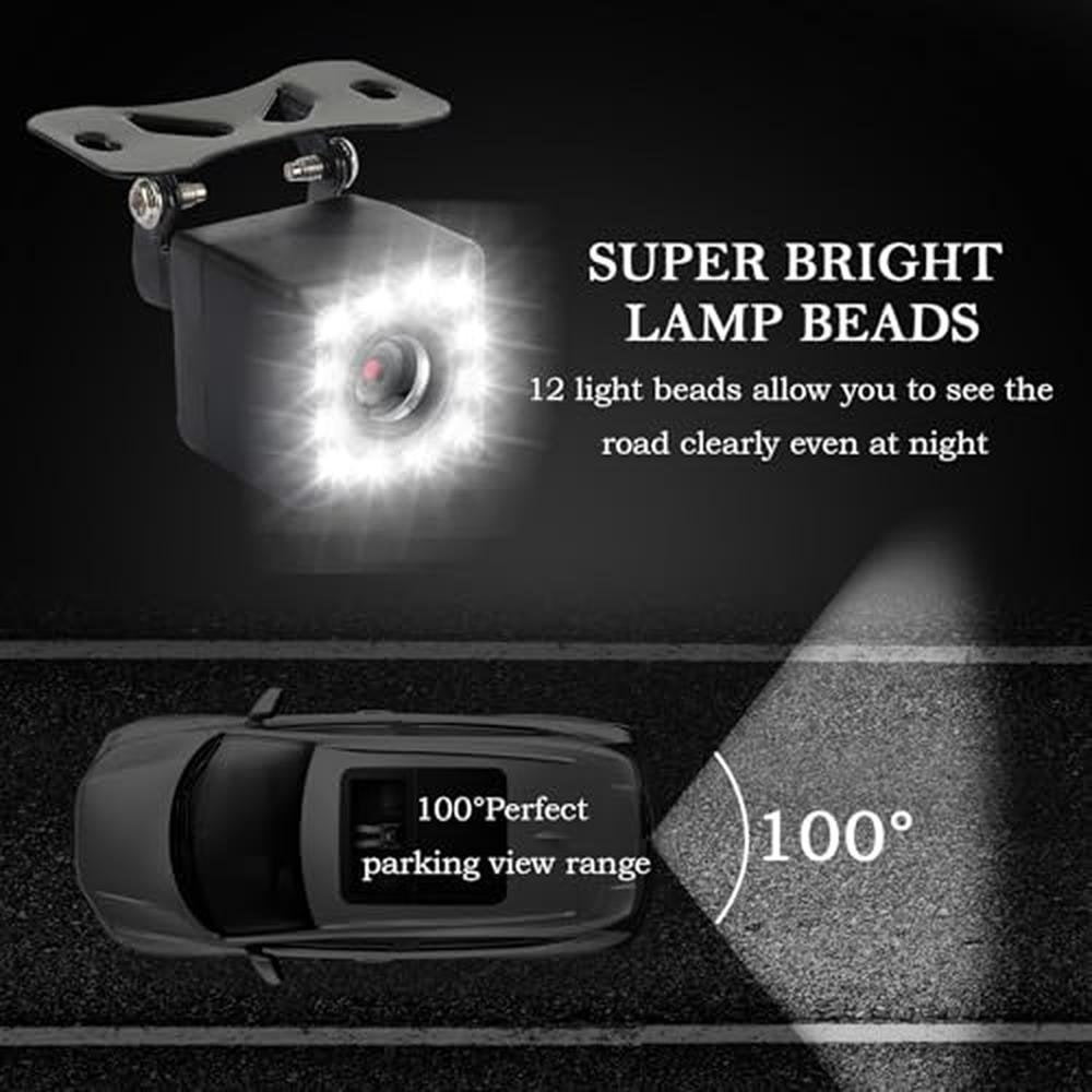 Camera Monitor: 4.6'' HD Display Backup Camera with 12 LED – In Use