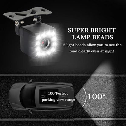 Camera Monitor: 4.6'' HD Display Backup Camera with 12 LED – In Use
