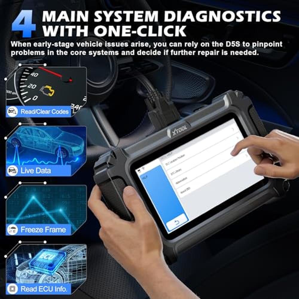 XTOOL D5 Car Code Reader and Reset Tool – Side View