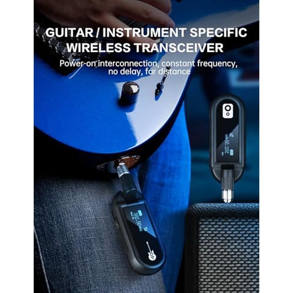 Guitar Transmitter: EBJ Wireless Guitar System UHF – Side View