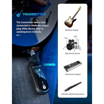 Guitar Transmitter: EBJ Wireless Guitar System UHF – Close-up Detail