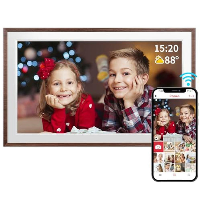 Digital Frame: FRAMEO 15.6 Inch 32GB WiFi Large Digital – Front View
