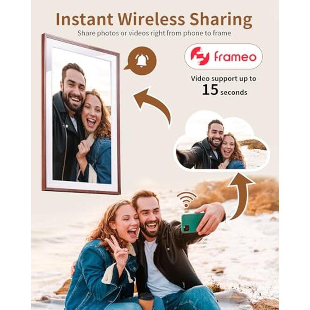 Digital Frame: FRAMEO 15.6 Inch 32GB WiFi Large Digital – Side View