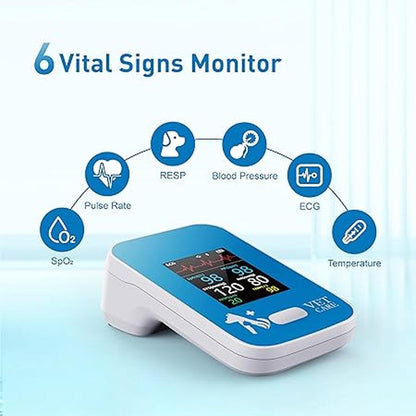 Veterinary Monitor: Pepultech CMS8000VET 6-Parameter – Side View