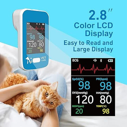 Veterinary Monitor: Pepultech CMS8000VET 6-Parameter – Close-up Detail