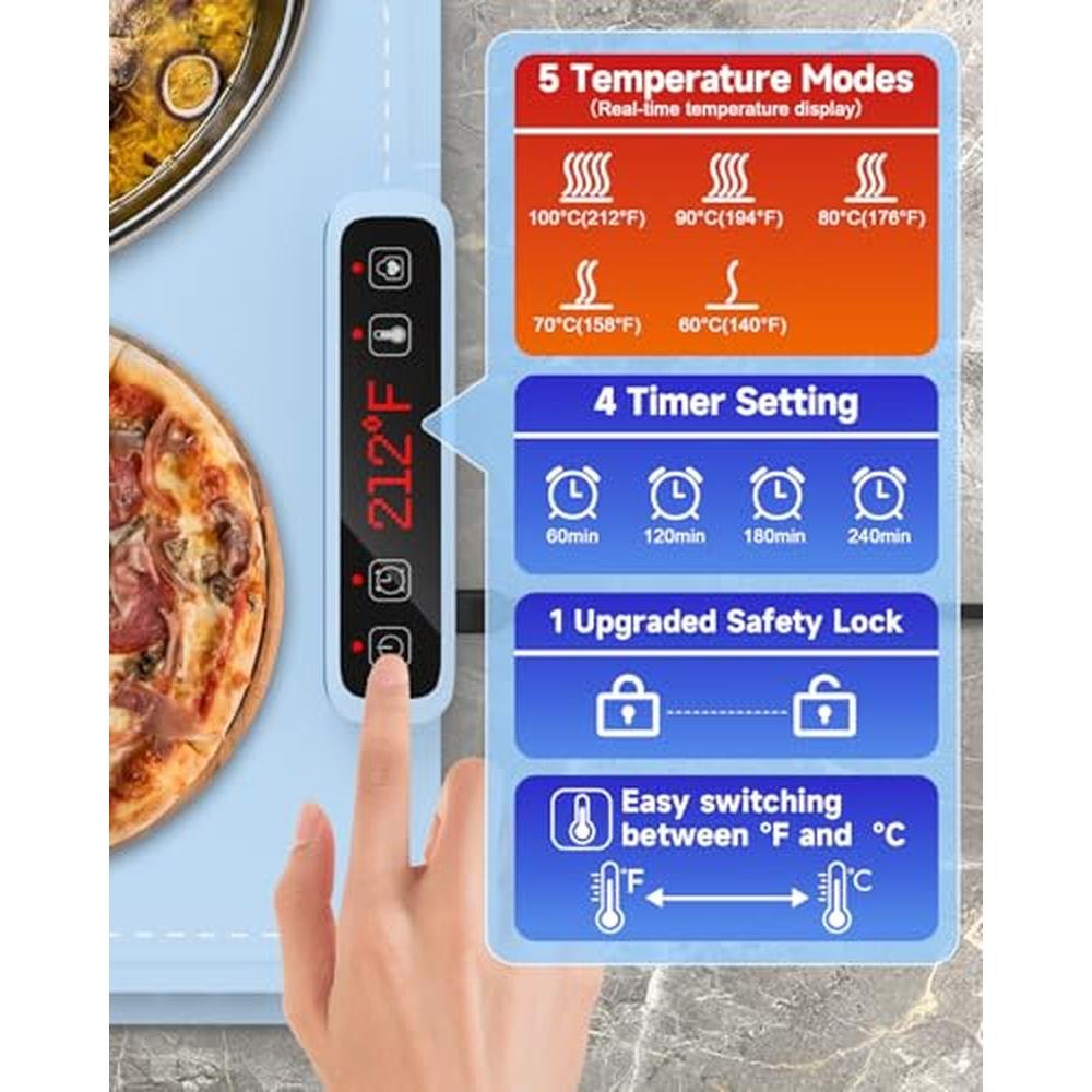 Food Warming: YIDOO Premium Electric Warming Tray – In Use