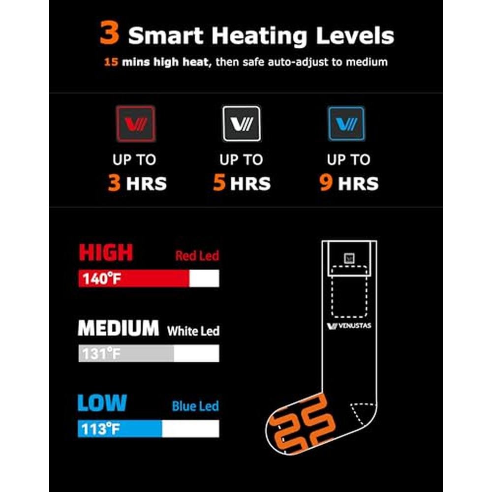 High-Performance Heated Socks for Men and Women – Side View