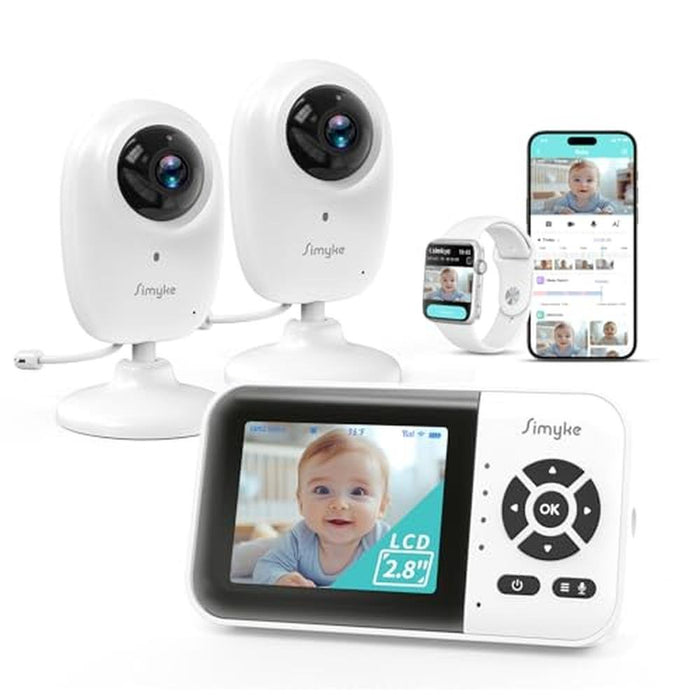 WiFi Simyke: Simyke 1080p Smart AI 2 Camera Video Baby – Front View