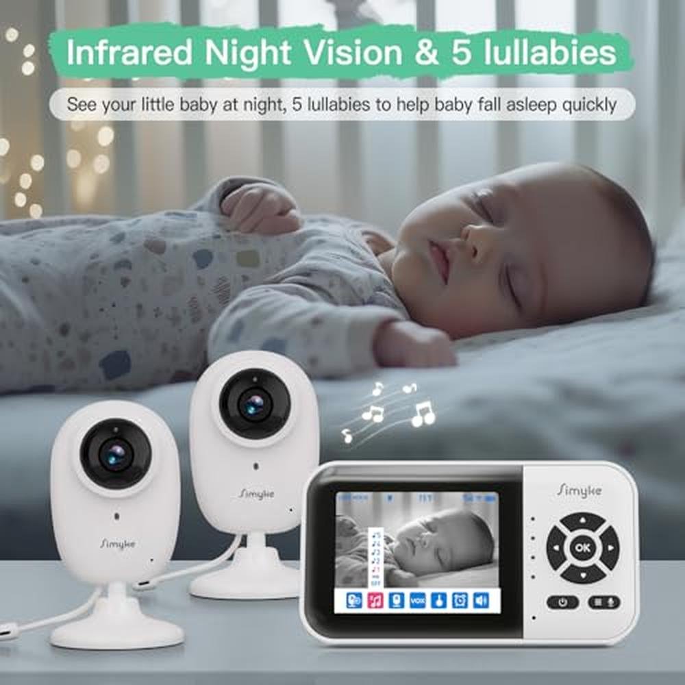 WiFi Simyke: Simyke 1080p Smart AI 2 Camera Video Baby – In Use