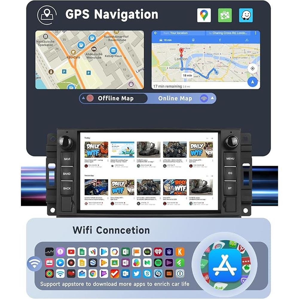 8 Core 4G+64G for Jeep Wrangler Radio 2007-2018 Chrysler – Packaging