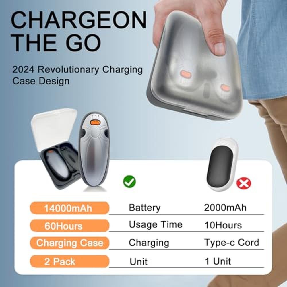 Hand Warmers: Rechargeable 2-Pack with Charging Case – In Use