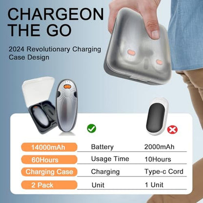 Hand Warmers: Rechargeable 2-Pack with Charging Case – In Use